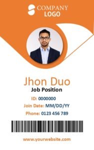 Office Employee ID Card Design In MS Word