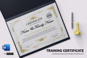 Training Certificate Template in MS Word