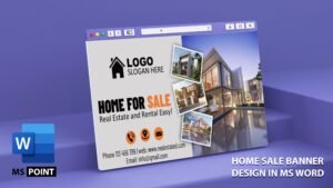 Home Sale Banner Design Template In MS Word-min