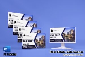 Real Estate Sale Banner Design Template In MS Word-min