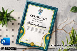 Free Experience Certificate Design Template in MS Word