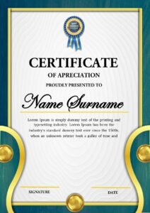 Free Experience Certificate Design Template in MS Word