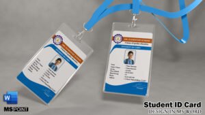 Student ID Card Design Template in MS Word